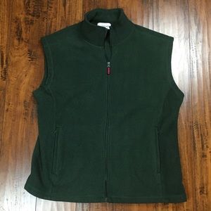 SADDLEBRED Vest Fleece Green Men’s Medium Full Zip Collared Fall Winter